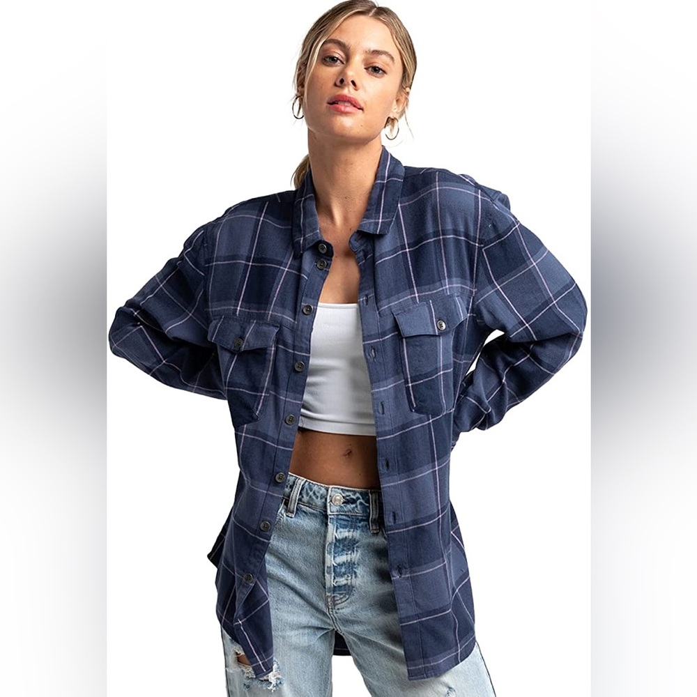 Roxy flannel oversized shirt